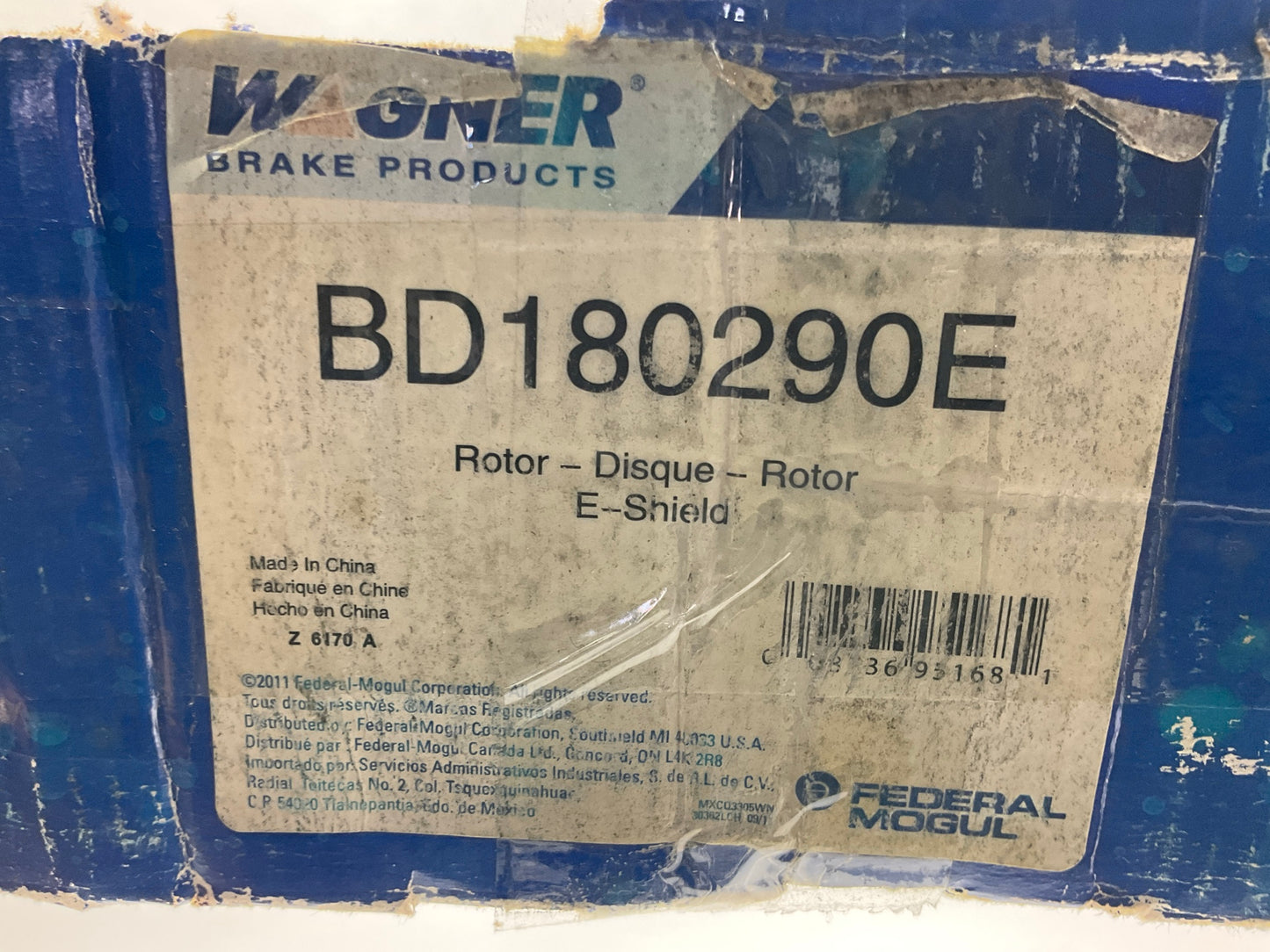 Wagner BD180290E Rear Disc Brake Rotor For 2009-2014 Acura TL