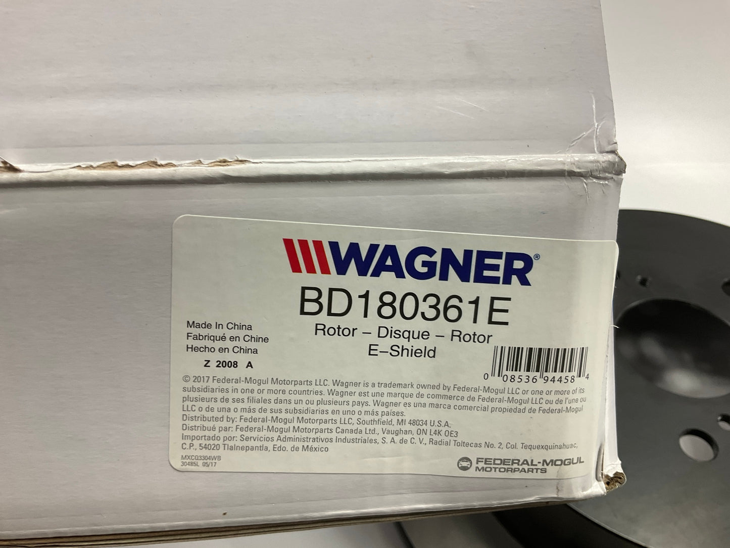 (2) Wagner BD180361E Rear Disc Brake Rotor