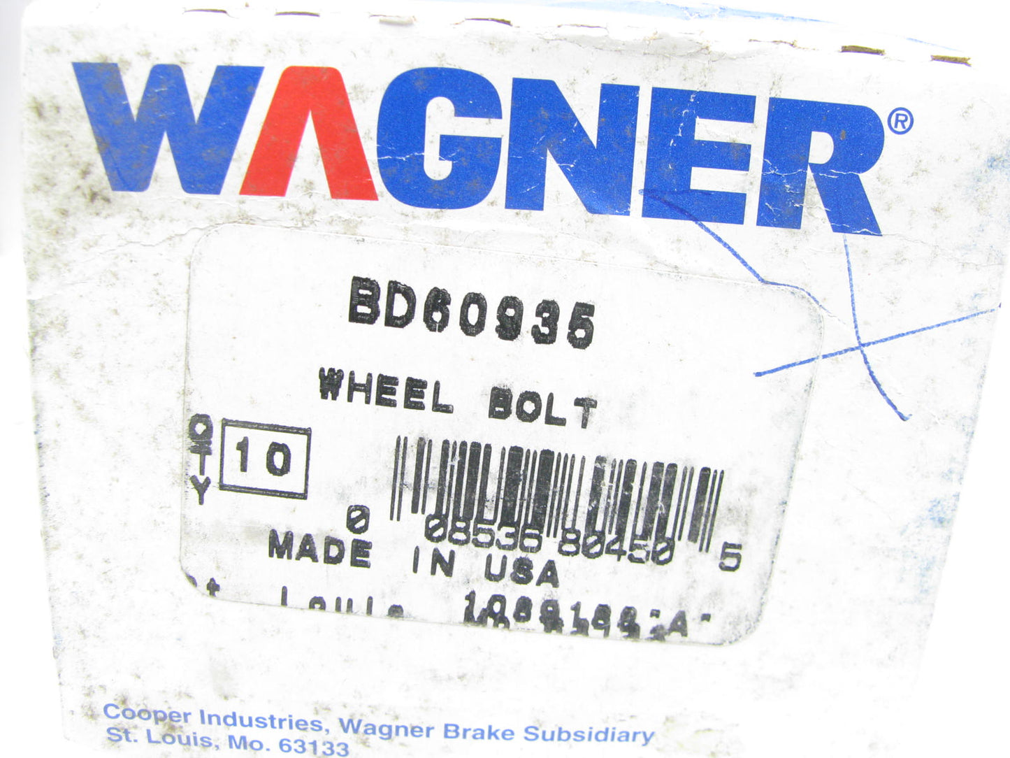 (x10) Wagner BD60936 Wheel Lug Studs - Front