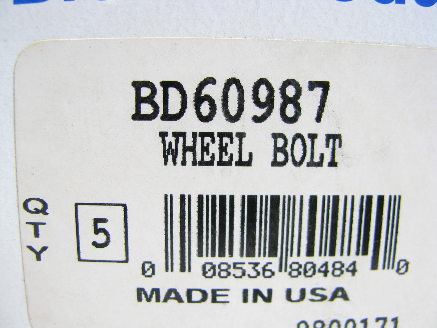 (5) Wagner BD60987 Wheel Lug Studs - Front / Rear