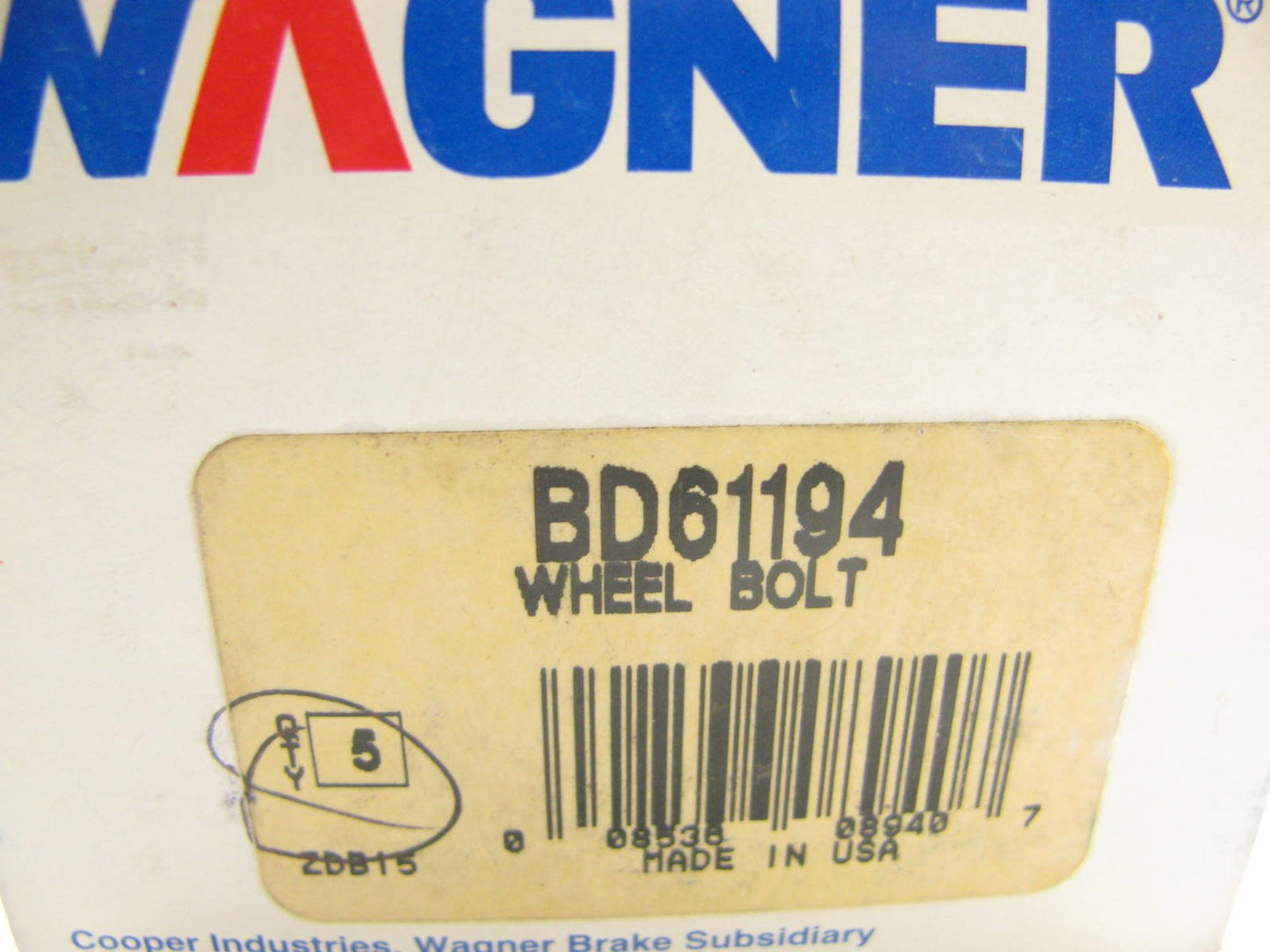 (5) Wagner BD61194 REAR Wheel Lug Stud Bolts
