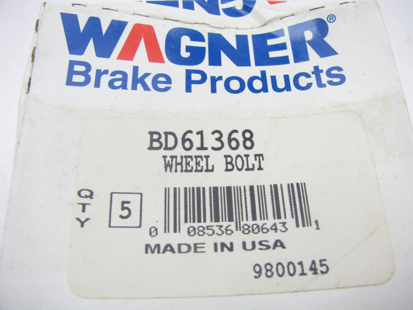 (5) Wagner BD61368 Wheel Lugs Studs Bolt