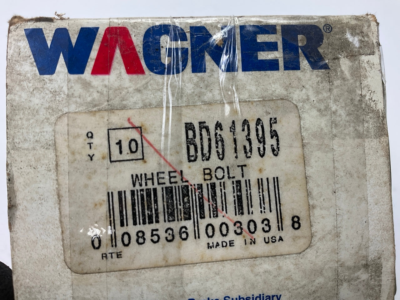 (10) Wagner BD61395 Rear Wheel Lug Studs