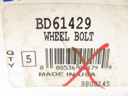 (5) Wagner BD61429 Front Wheel Lug Bolts For 1988-1990 Jeep Cherokee