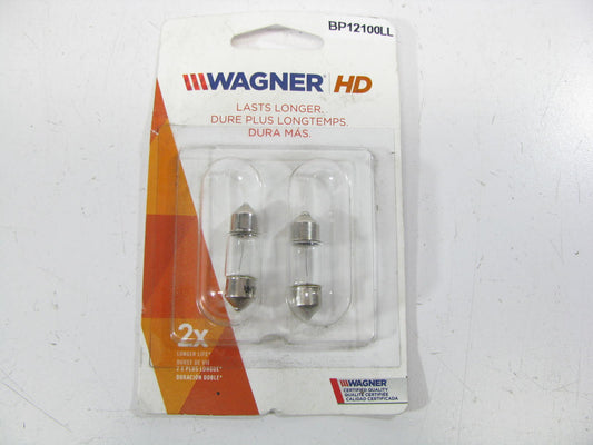 (2) Wagner BP12100LL Long Life Courtesy Dome Luggage Glove Box Light Lamp Bulb