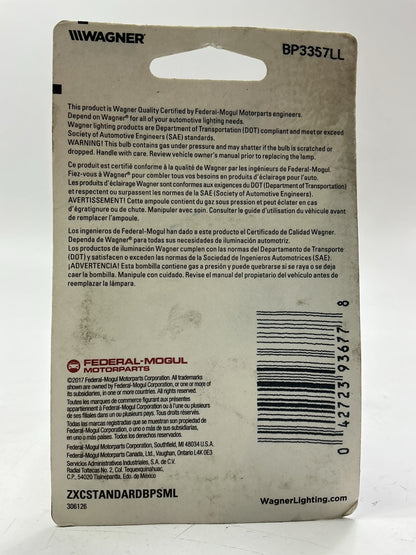 (2) Wagner BP3357LL Taillight Brake Light Bulb #3357LL