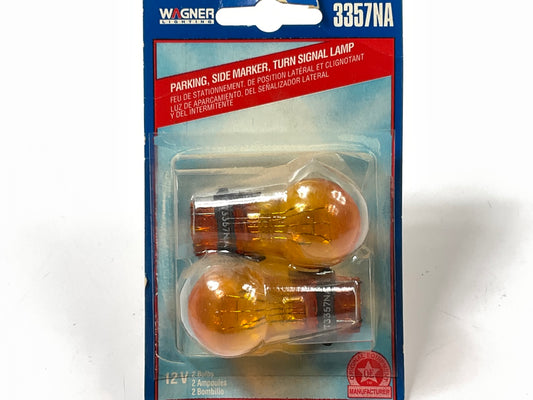 2 Pack - Wagner BP3357NA FRONT Amber Park Turn Side Marker Light Bulbs 12V