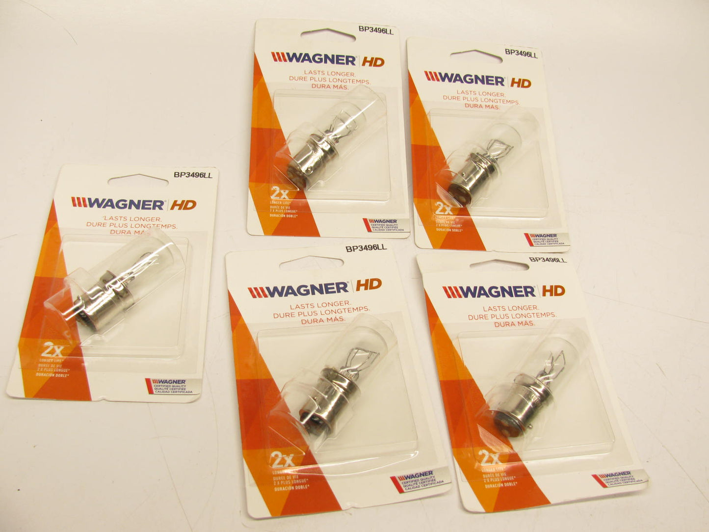 (5) Wagner BP3496LL Longlife Minature Lamp Light Bulb, 3496