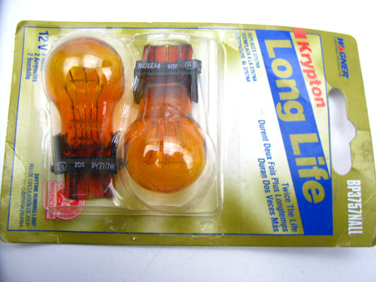 (2) Wagner BP3757NALL Long Life Amber Turn Signal Parking Light Lamp Bulb