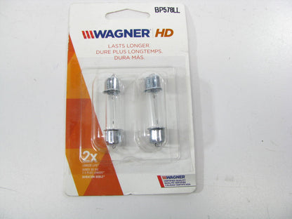 (2) Wagner BP578LL Long Life Courtesy Dome Map Luggage Light Lamp Bulb