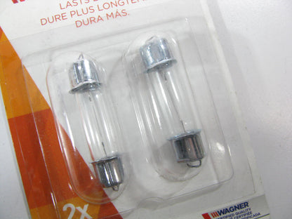 (2) Wagner BP578LL Long Life Courtesy Dome Map Luggage Light Lamp Bulb