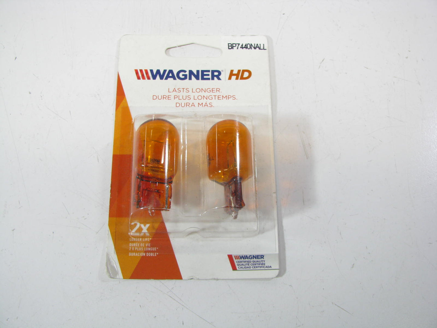 (2) Wagner BP7440NAL Long Life Amber Turn Signal Lamp Light Bulb