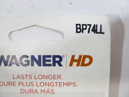 (2) Wagner BP74LL Long Life Wedge Minature Light Lamp Bulbs