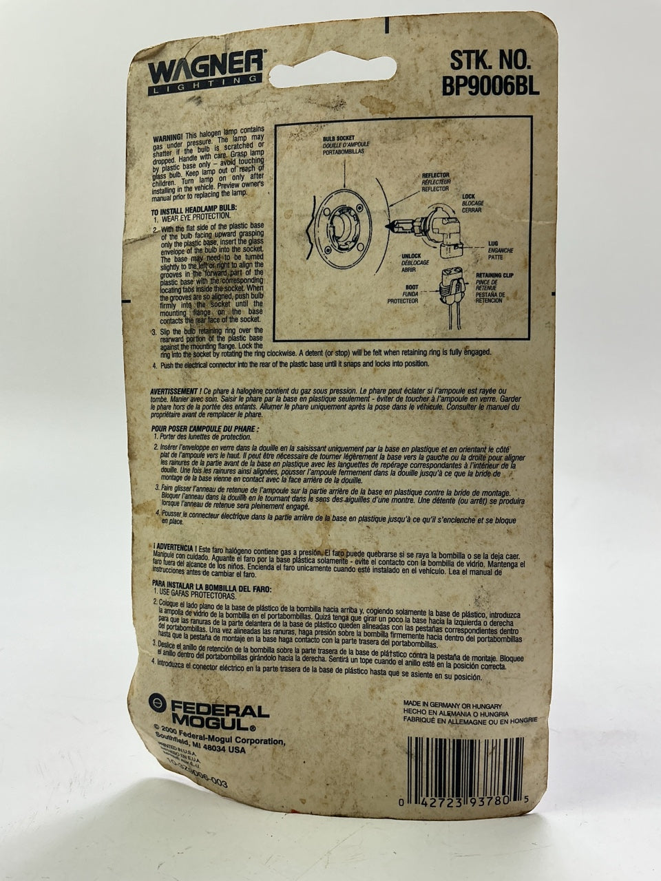 Wagner BP9006BL BriteLite Headlight Headlamp Light Bulb #9006