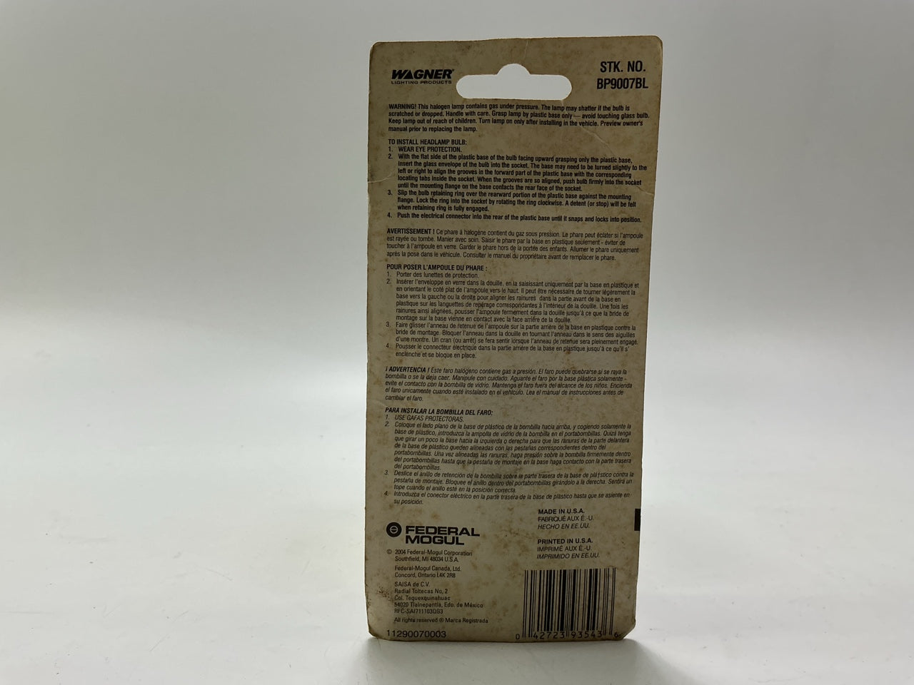 (2) Wagner BP9007BL High / Low Beam BriteLite Lamp Light Bulb 12V Replaces 9007