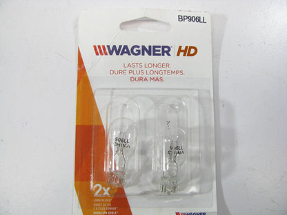 (2) Wagner BP906LL Long Life Wedge Minature Lamp Light Bulb