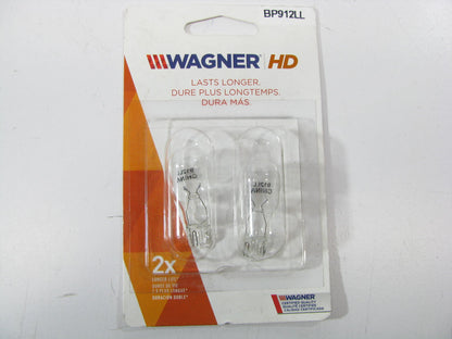 (2) Wagner BP912LL Long Life Wedge Minature Lamp Light Bulb