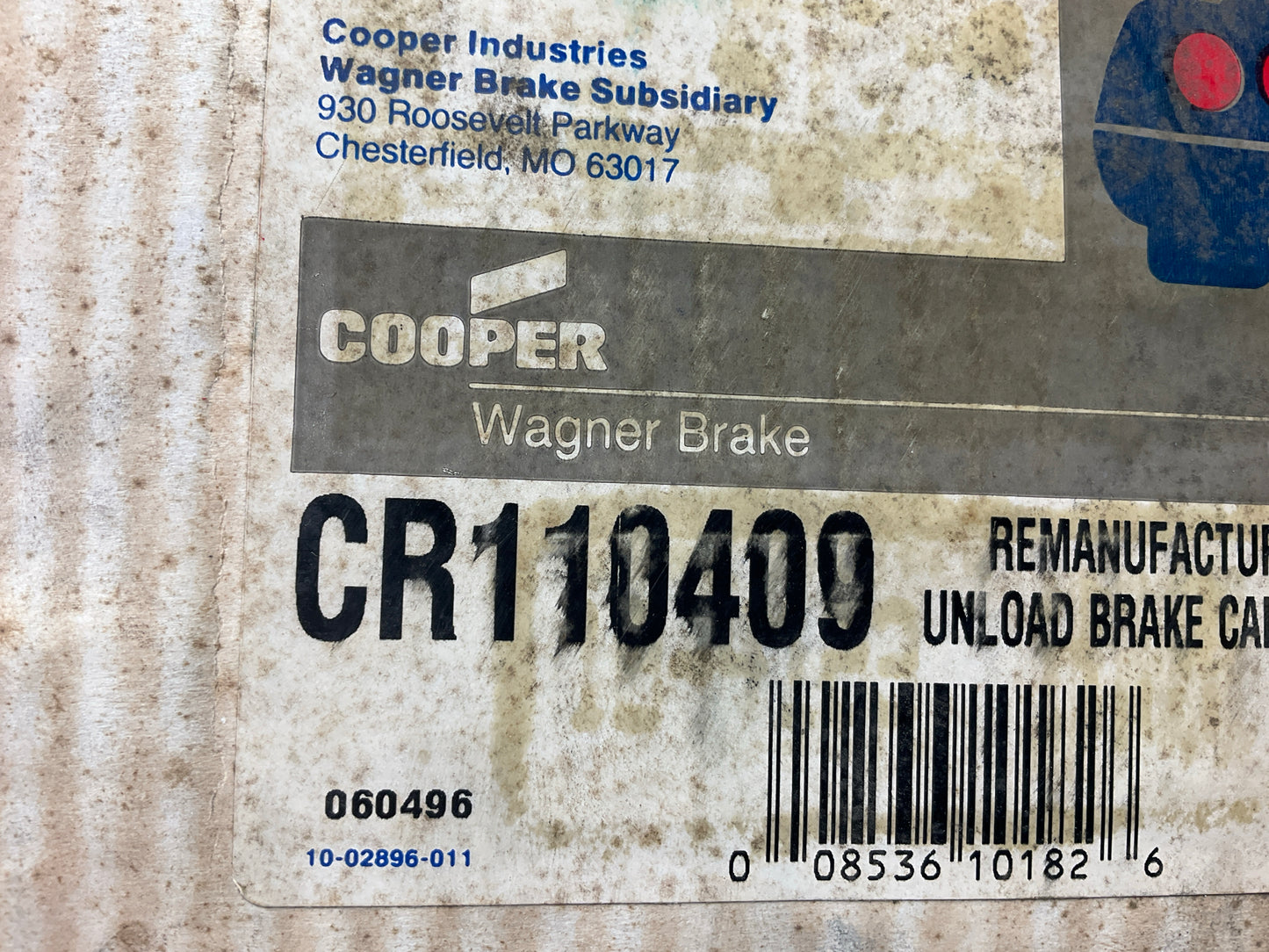 REMAN. Wagner CR110409 Front Left Disc Brake Caliper - MISSING HARDWARE