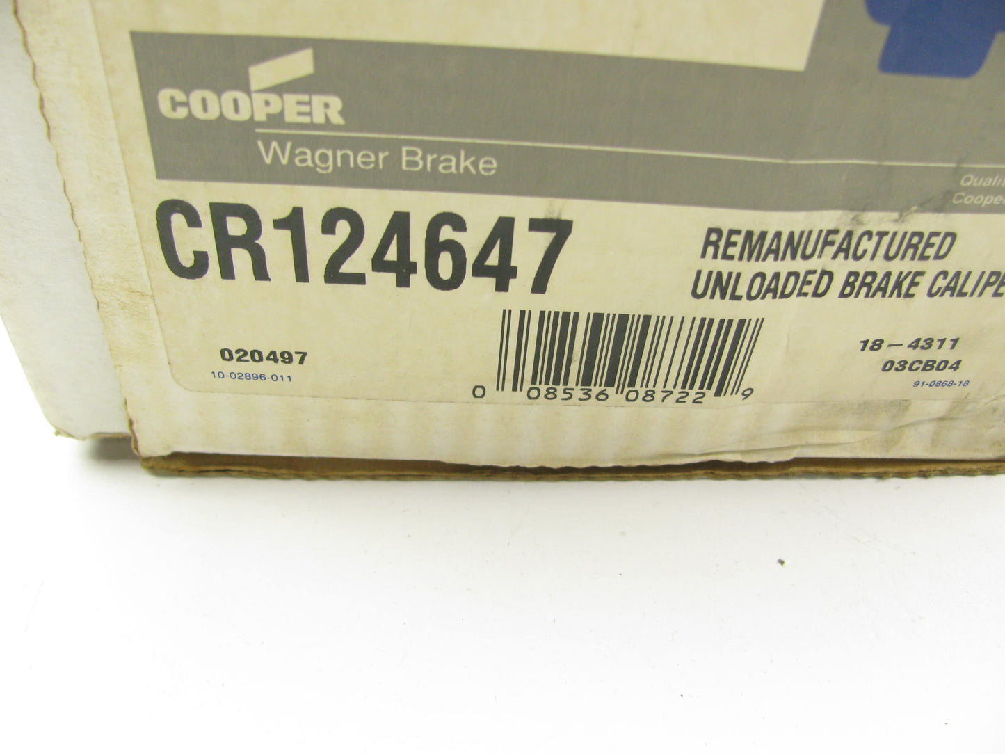 Wagner CR 124647 Remanufactured Disc Brake Caliper - Front Right