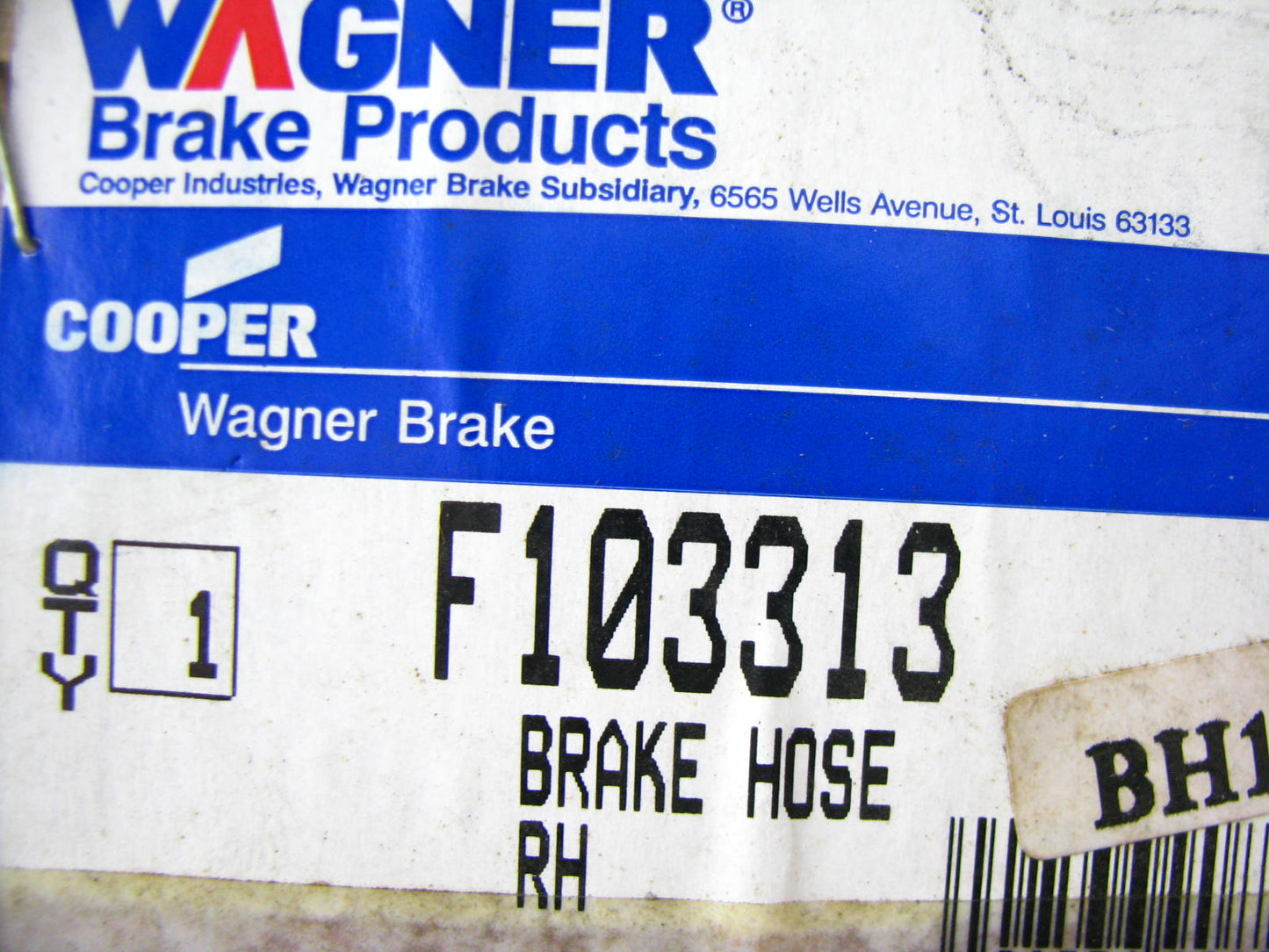 Wagner F103313 Brake Hydraulic Hose - Front Right