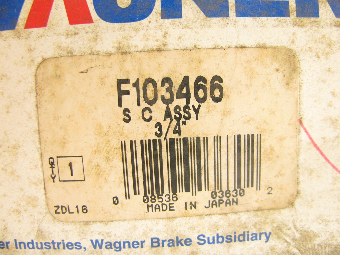 Wagner F103466 Clutch Slave Cylinder - 3/4'' Bore