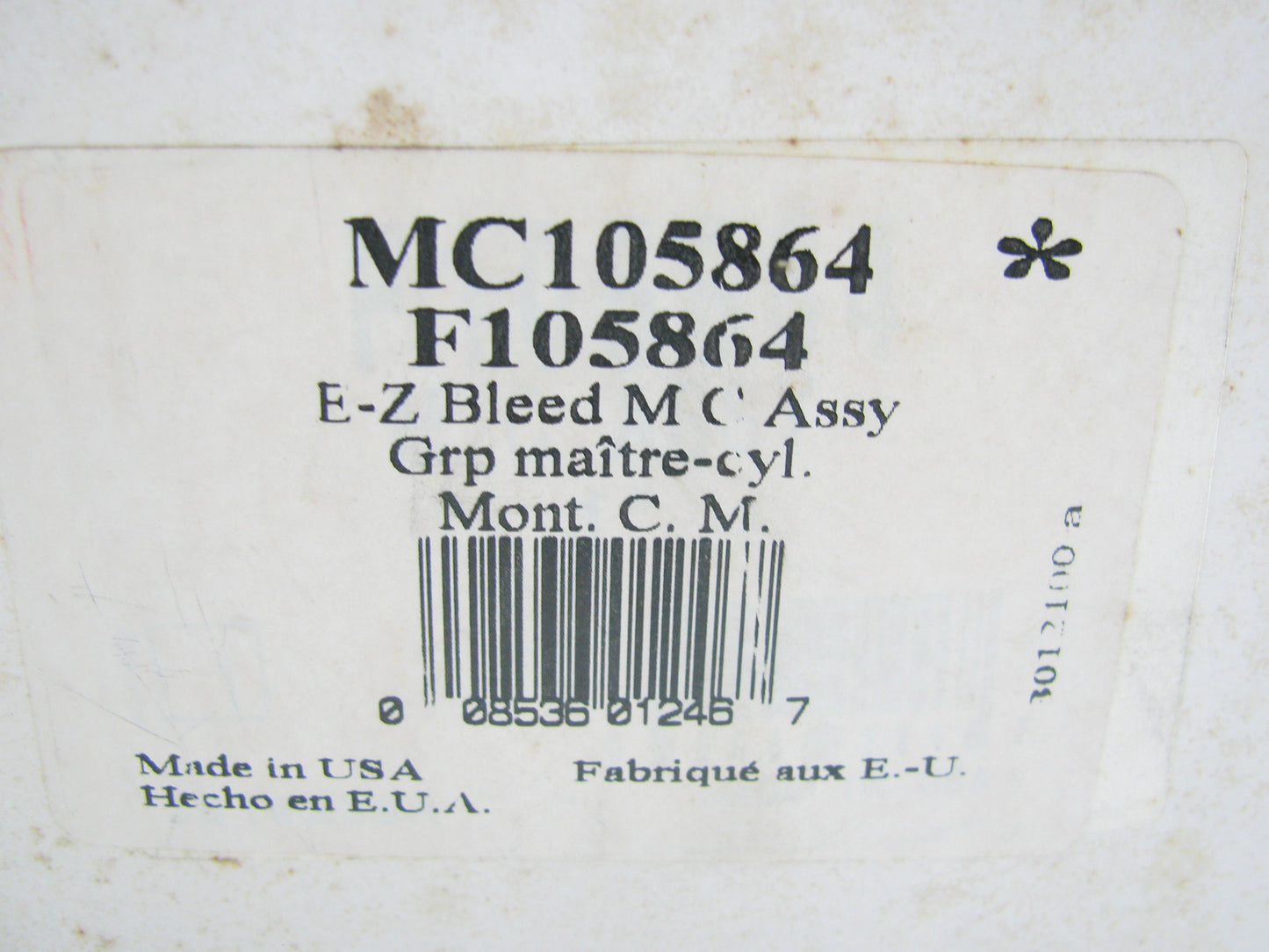 Wagner F105864 Brake Master Cylinder - 82-83 Camaro Firebird W/ Rear Disc Brakes