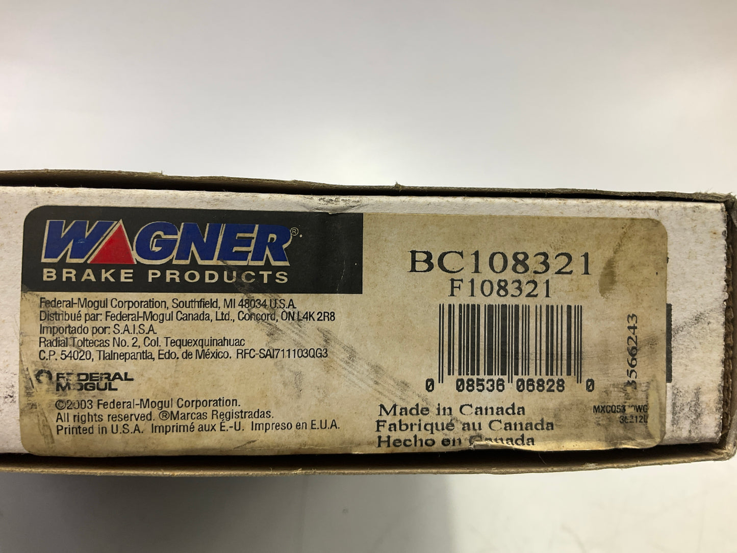 Wagner F108321 Front Parking Brake Cable 1987-88 Thunderbird, 83-88 Cougar