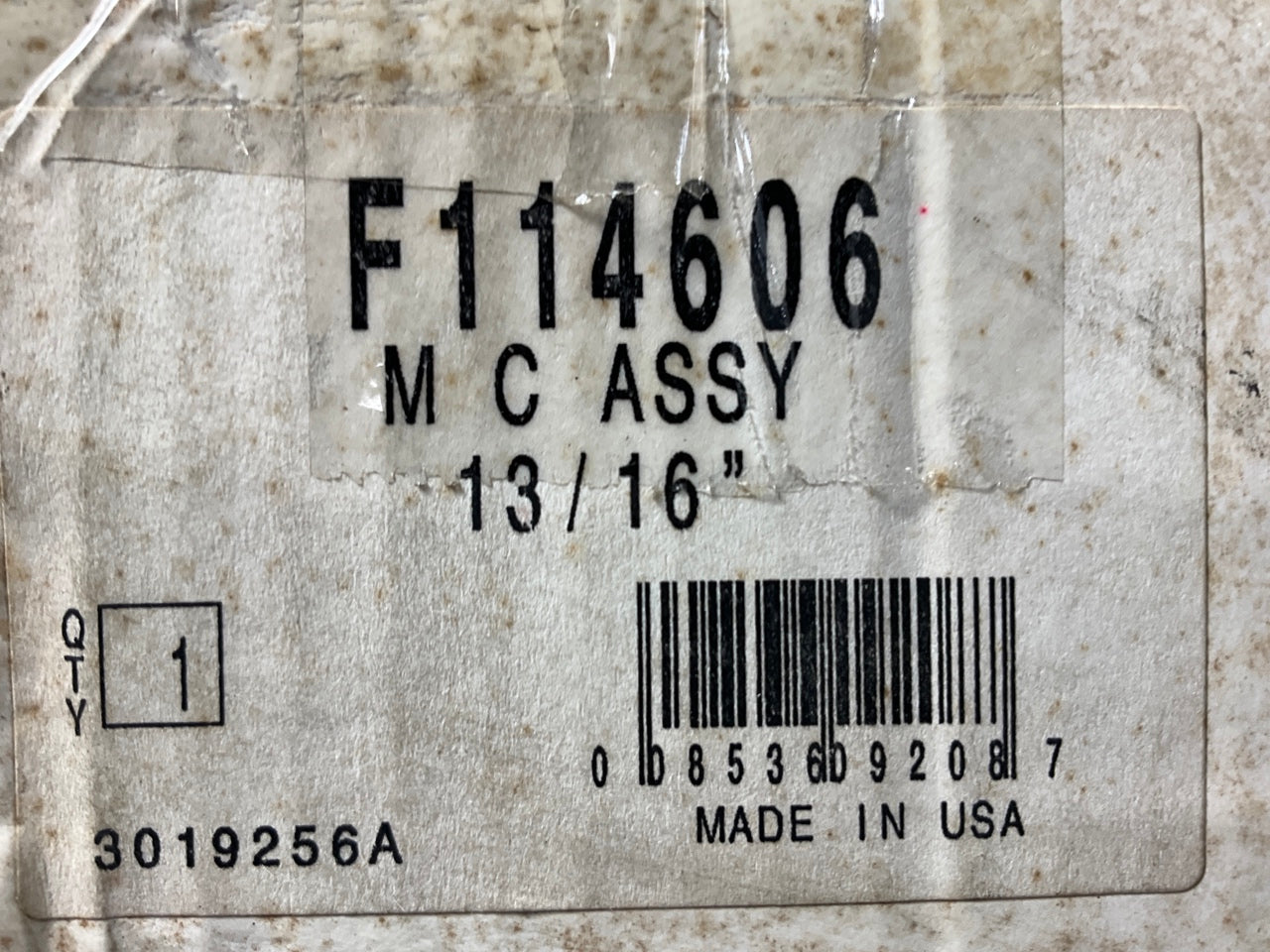 Wagner F114606 Brake Master Cylinder (WITHOUT RESERVOIR CAP) 1987-1988 Sprint