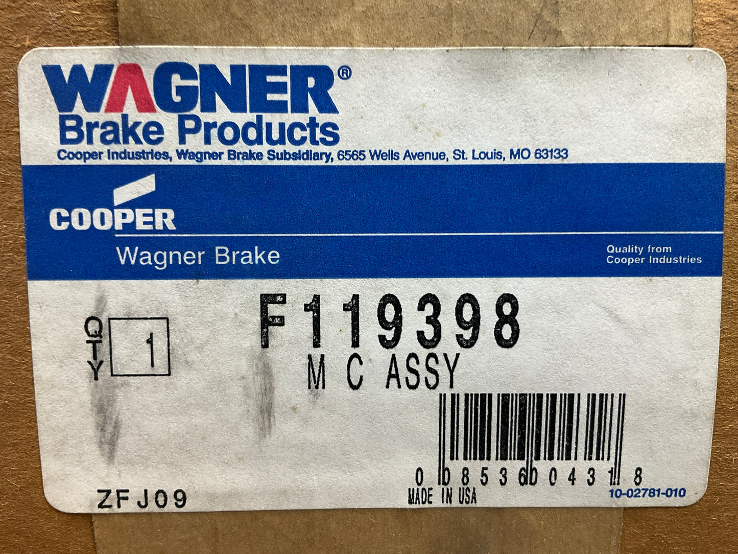 Wagner F119398 Brake Master Cylinder For 1980-1983 Ford F-800, 1983 F-600