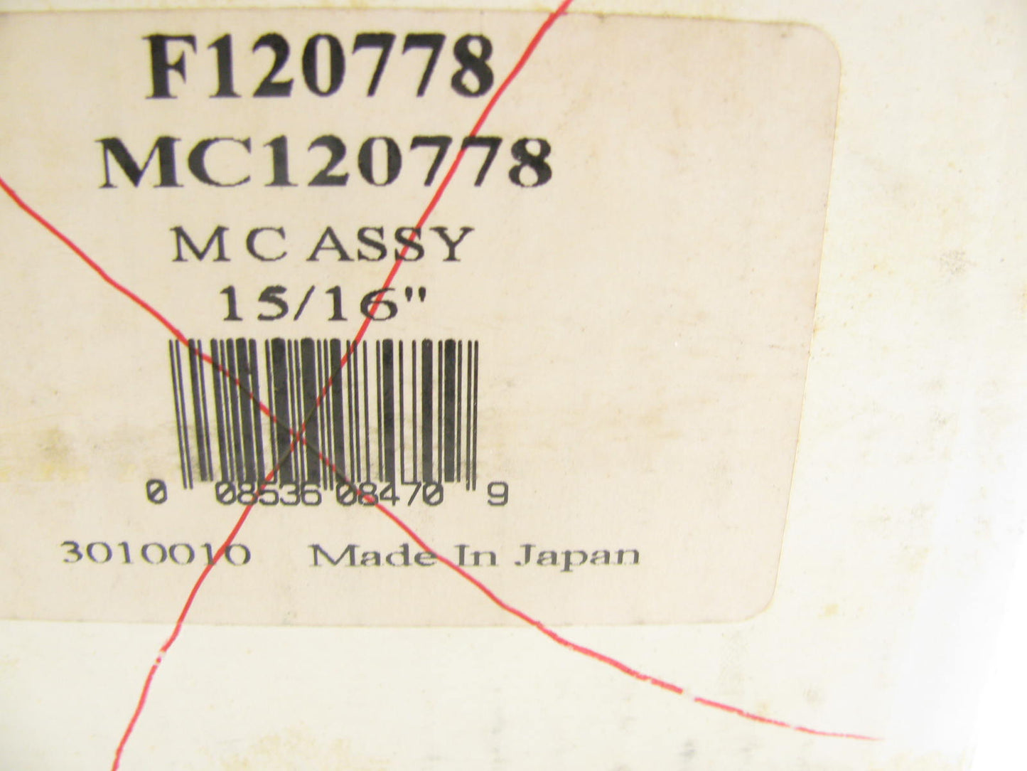 Wagner F120778 Brake Master Cylinder - MC120778