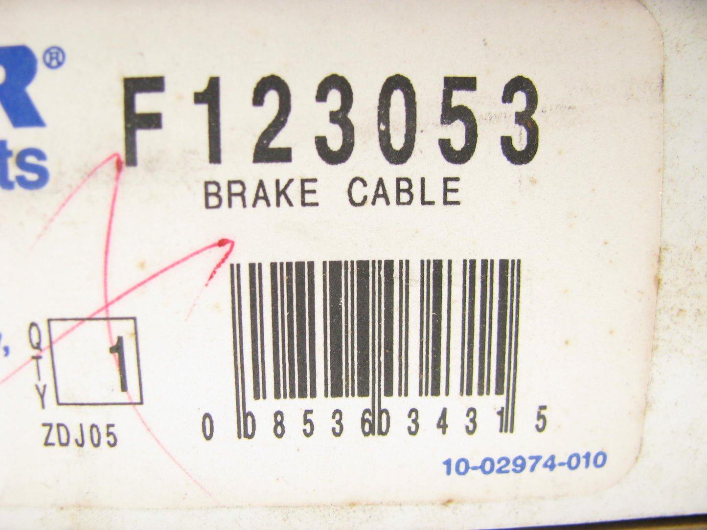 Wagner F123053 Forward Parking Brake Cable For 1981-1983 Nissan 200SX