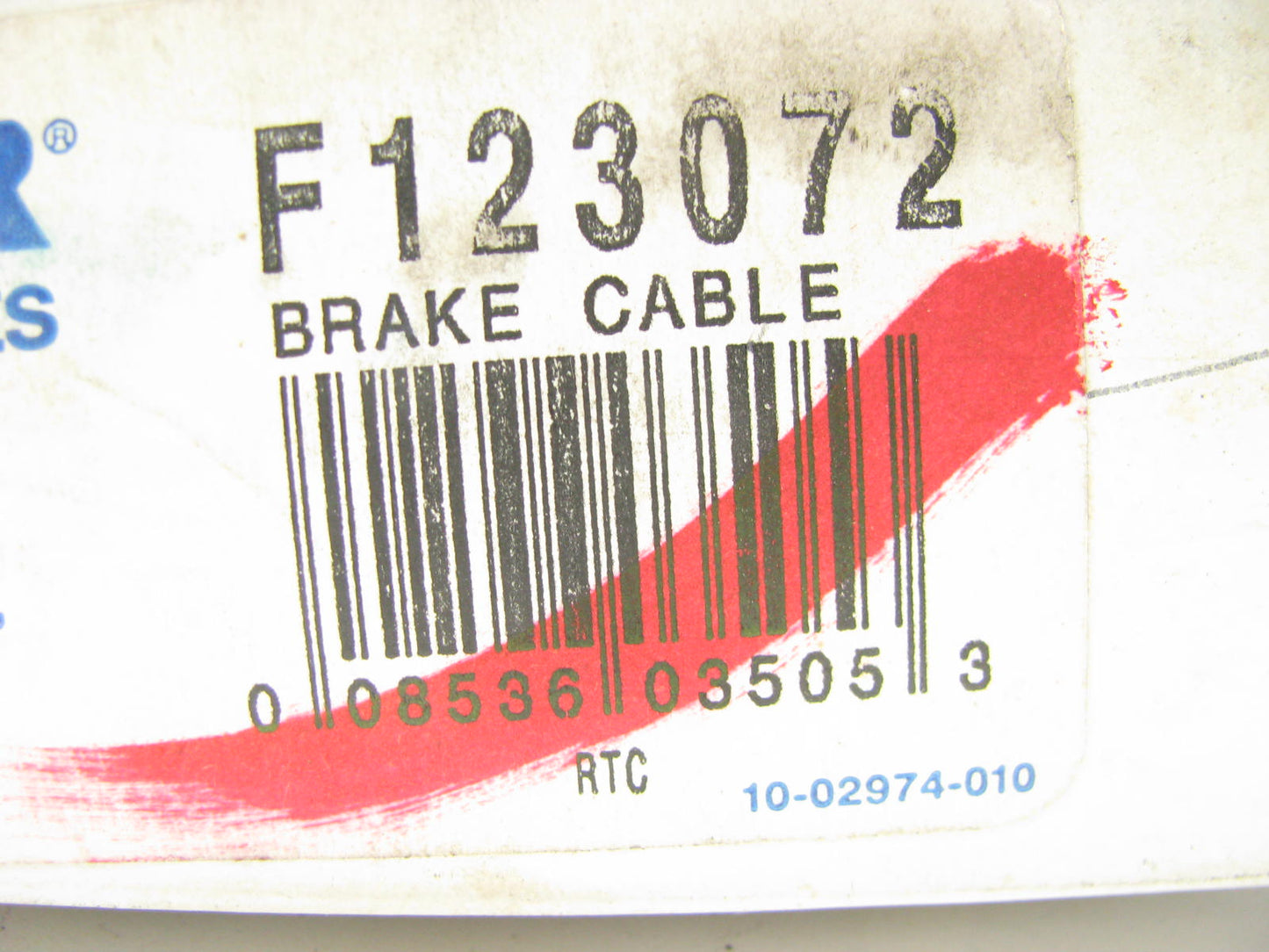 Wagner F123072 Parking Brake Cable - Rear Right