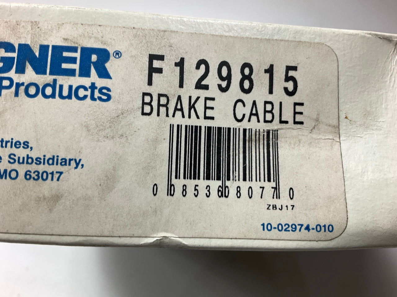 Wagner F129815 Rear Right Parking Brake Cable For 1991-1992 Acura Legend