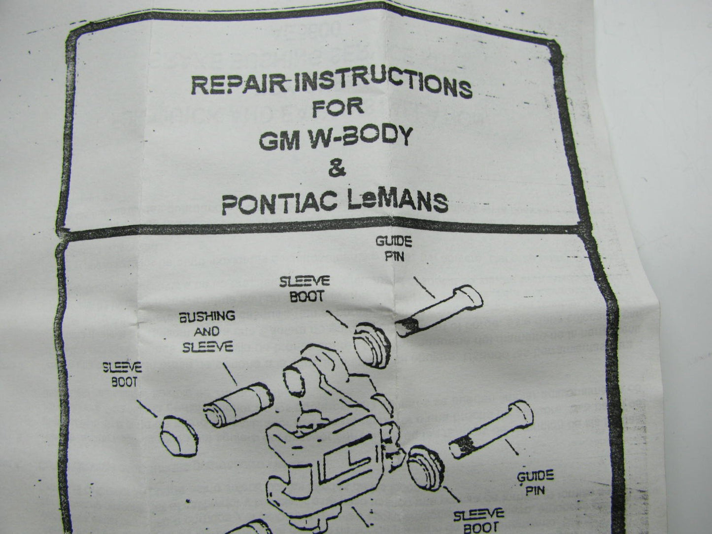 Wagner F130340 Disc Brake Caliper Sleeve Repair Kit - GM W-Body