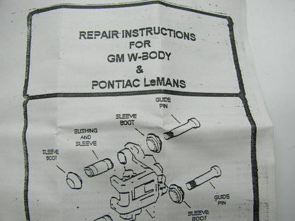 Wagner F130340 Disc Brake Caliper Sleeve Repair Kit - GM W-Body