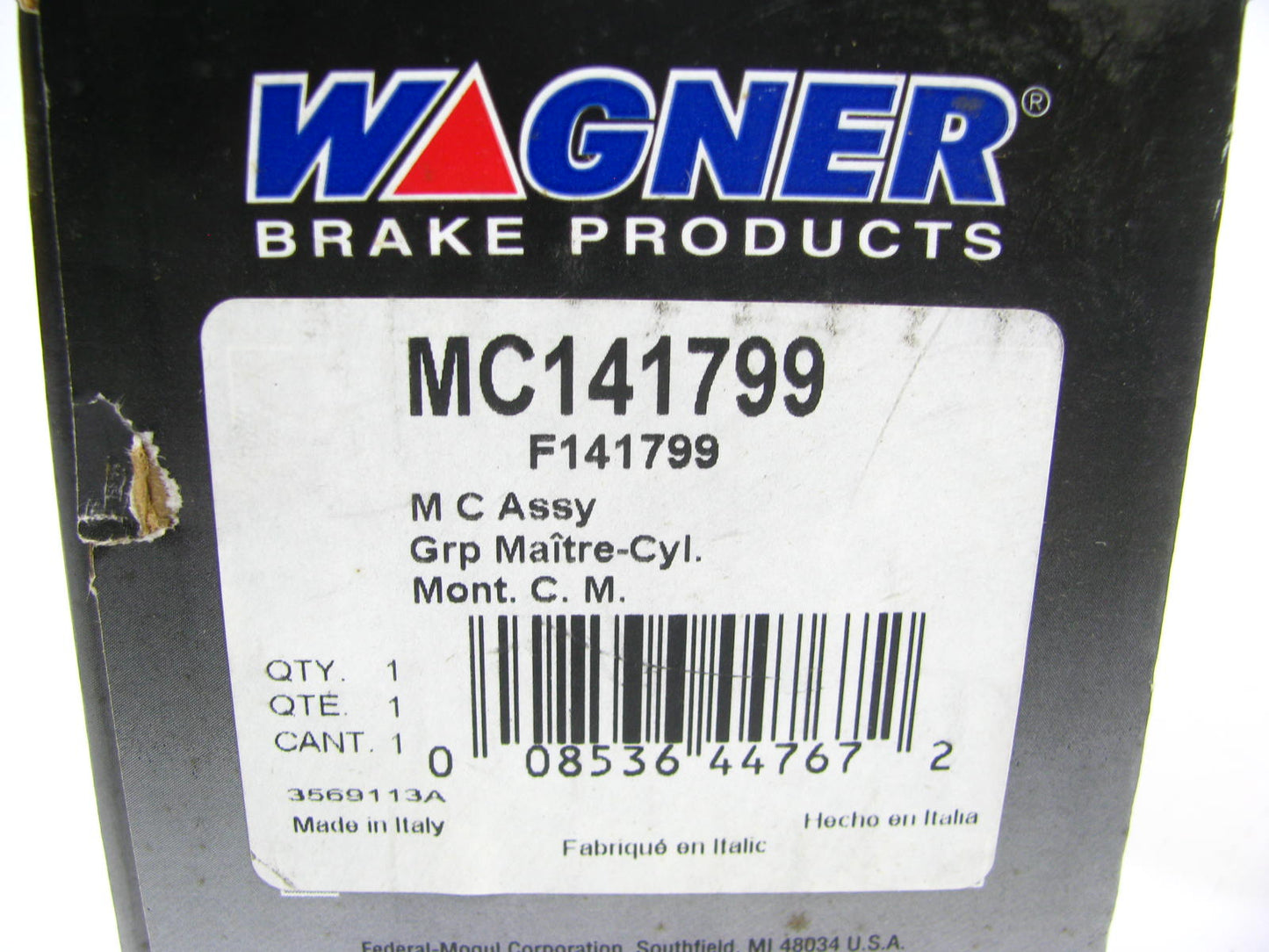 Wagner F141799 Brake Master Cylinder Without Reservoir