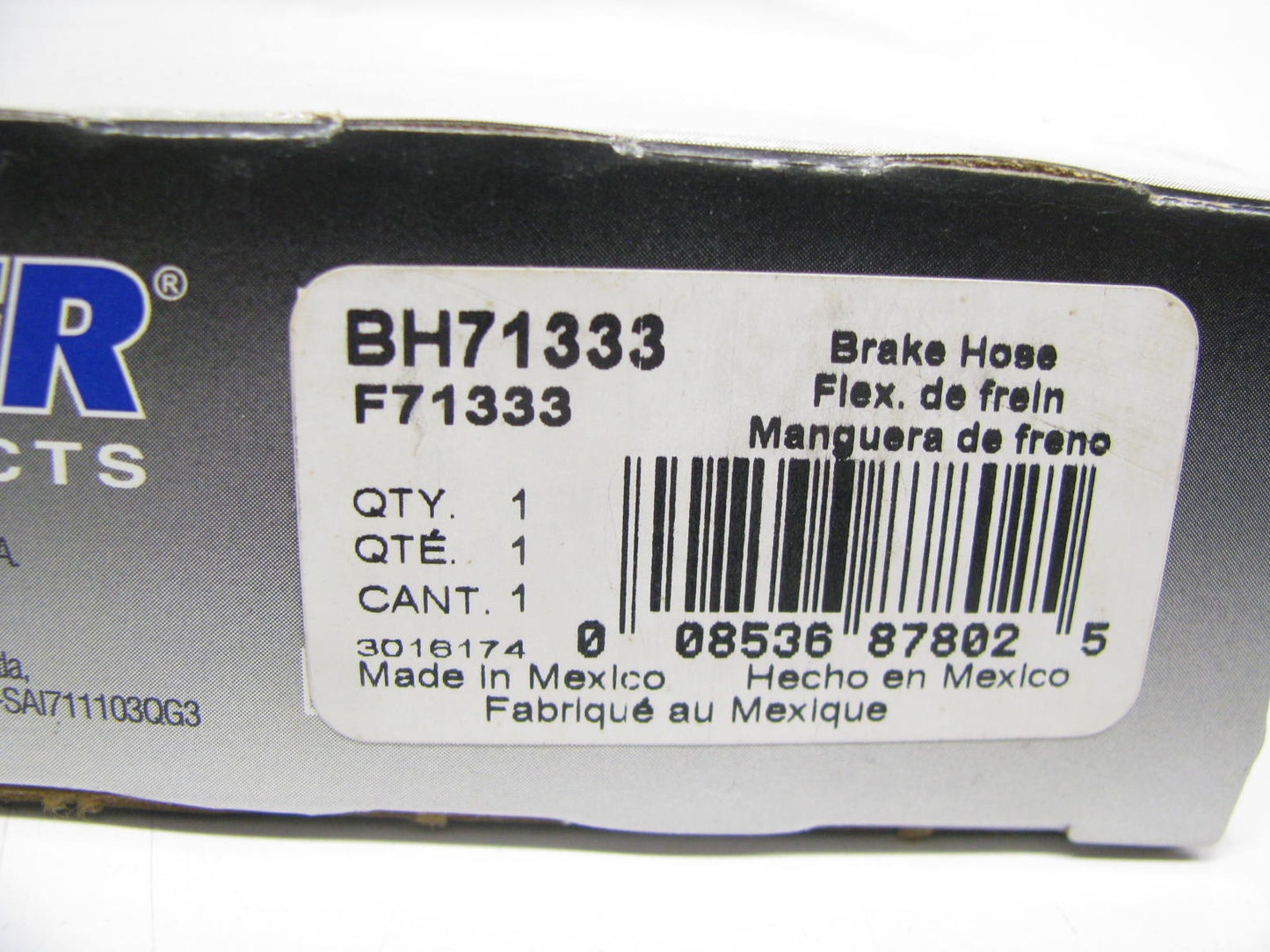 Wagner F71333 Brake Hydraulic Hose - Rear-Left / Right