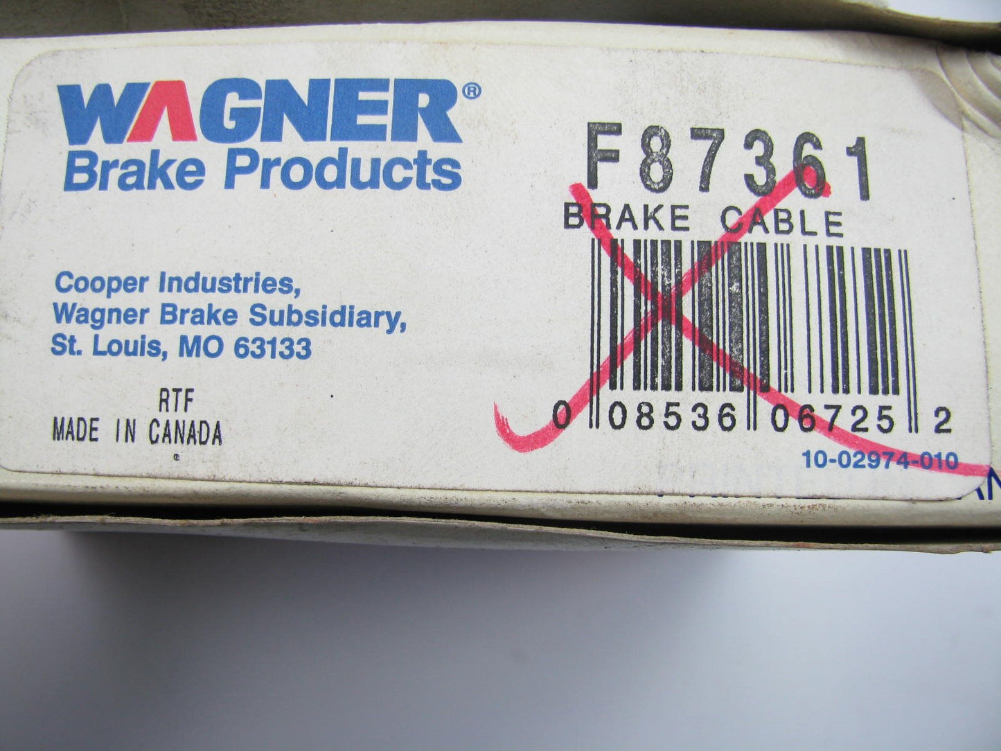 Wagner F87361 Intermediate Parking Brake Cable