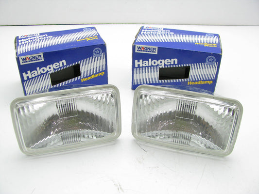 (2) Wagner H-9420 Rectangular Halogen Selaed Beam Lamp Light Bulbs 12.8V 50W