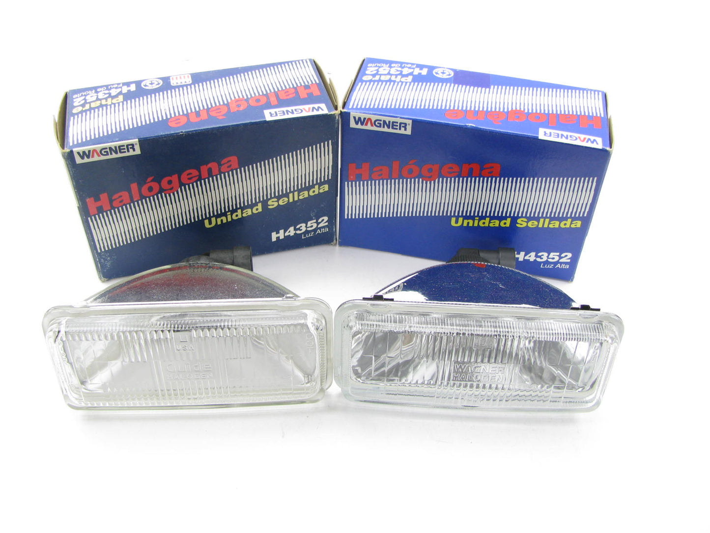 (2) Wagner H4352 High Beam Sealed Beam Halogen Light Lamps 12.8V 65W
