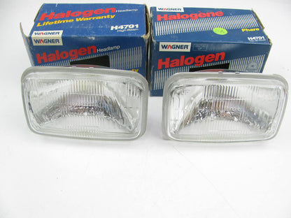 (2) Wagner H4701 Sealed Beam Headlight Headlamp - 12V 92x150 65 Watt