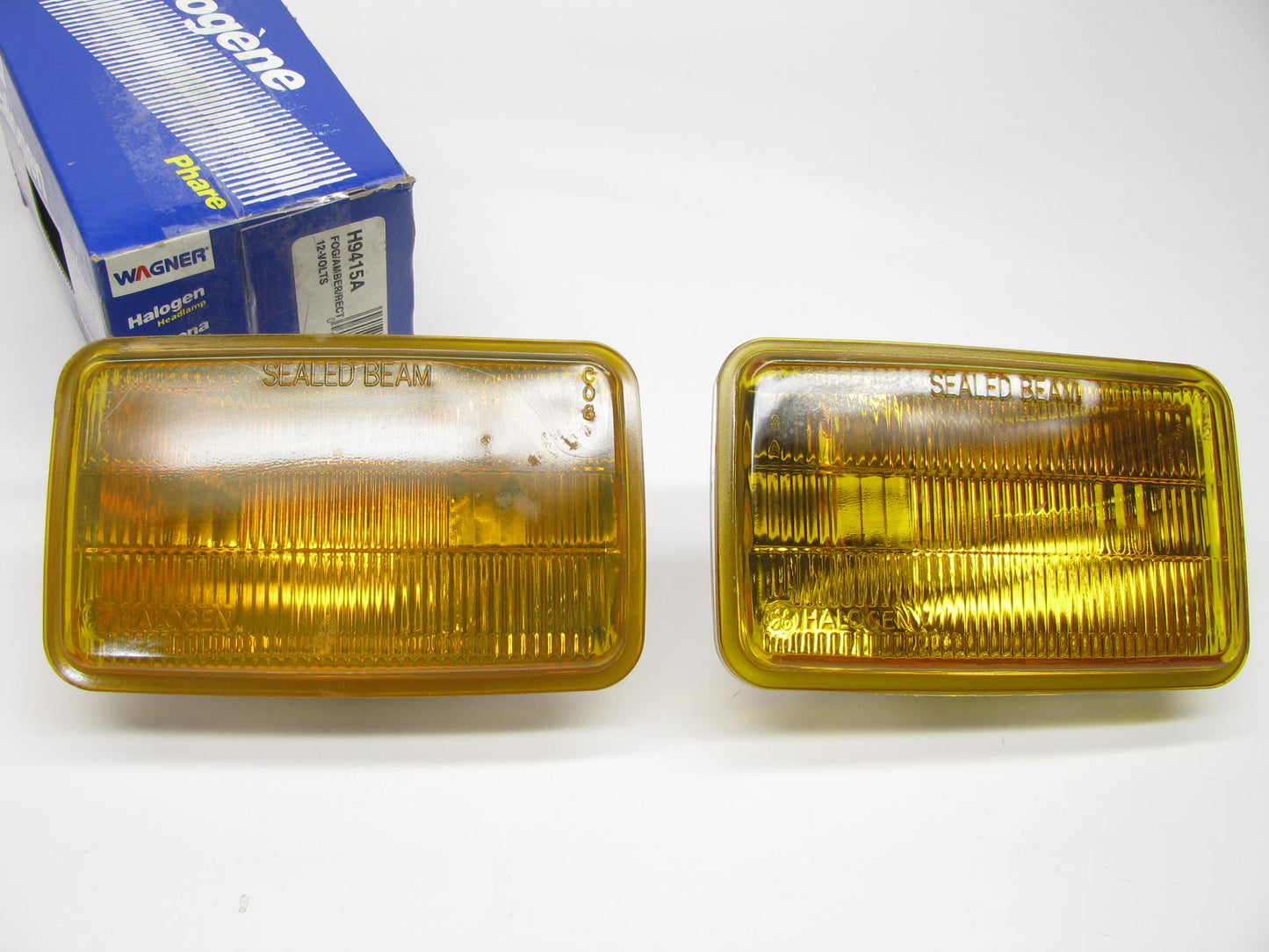 (x2) Wagner H9415A Amber Fog  Light Bulb Rectangle 92mm X 150mm