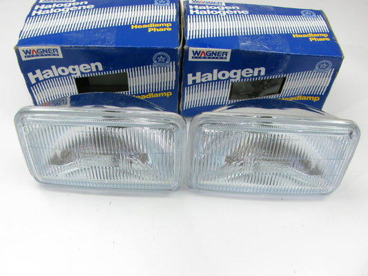 (2) Wagner H9421 Sealed Beam Halogen Headlight Lamp Bulb 92x150mm 12V 50W