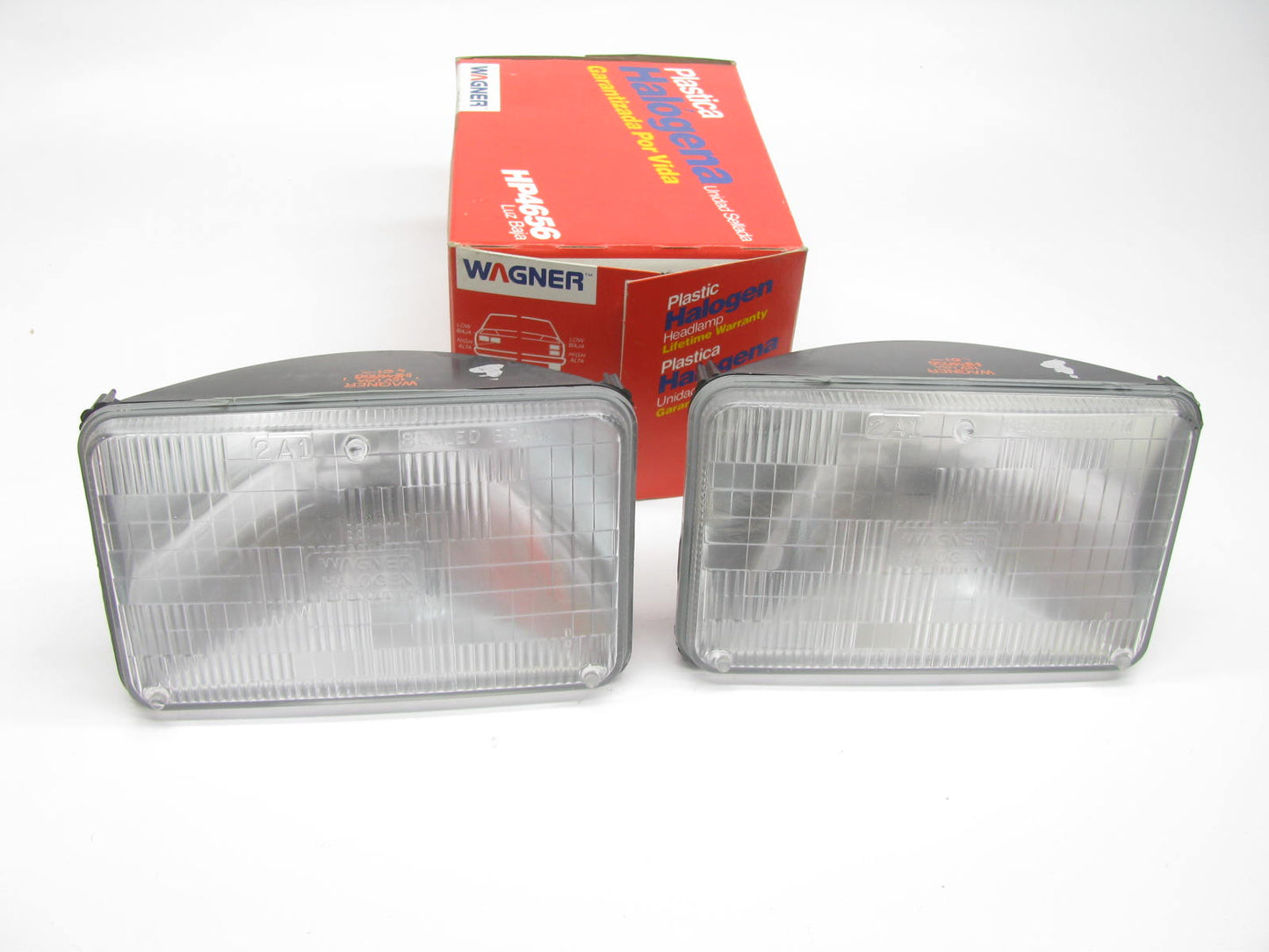 (2) Wagner HP4656 Low Beam Headlight Head Light Bulbs # 4656
