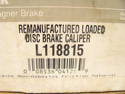 REMAN Wagner L118815 Loaded Disc Brake Caliper - Front Right