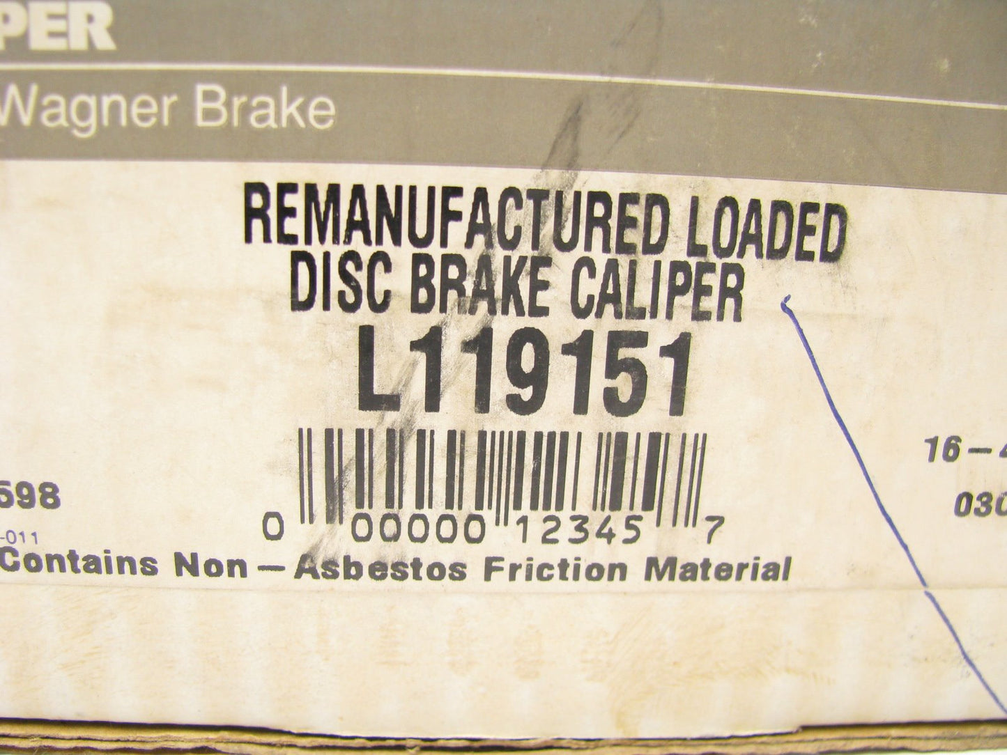 REMAN Wagner Loaded Disc Brake Caliper Front Left 89-92 Thunderbird, Cougar