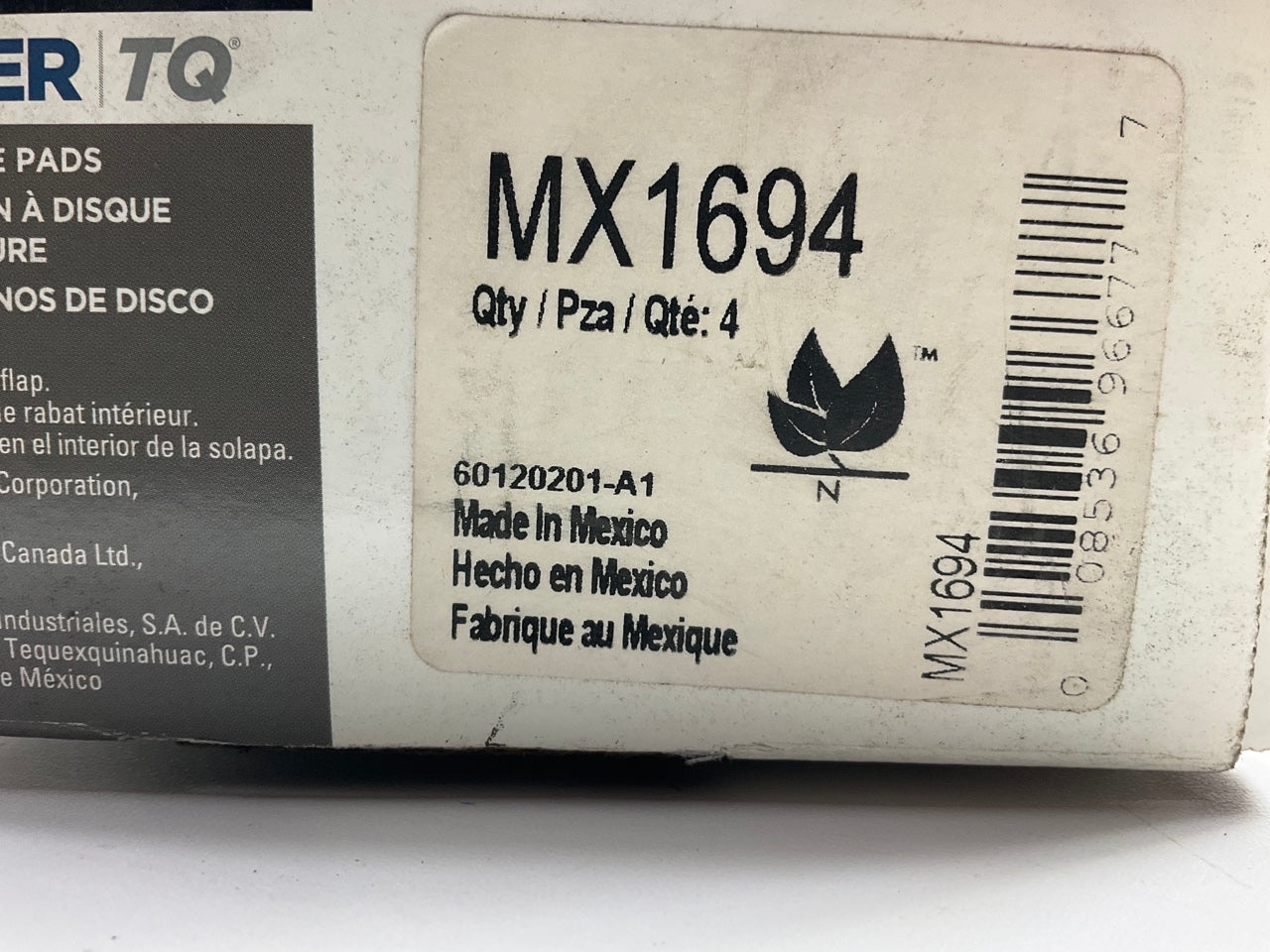 Wagner MX1694 Front Semi-Metallic Disc Brake Pads