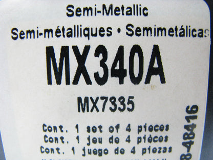 Wagner MX340A Rear Disc Brake Pad Set - Semi-Metallic