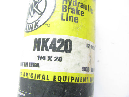 (12) Wagner NK420 Brake Line, 1/4'' X 20'' (Inverted 7/16''-24 Ends)