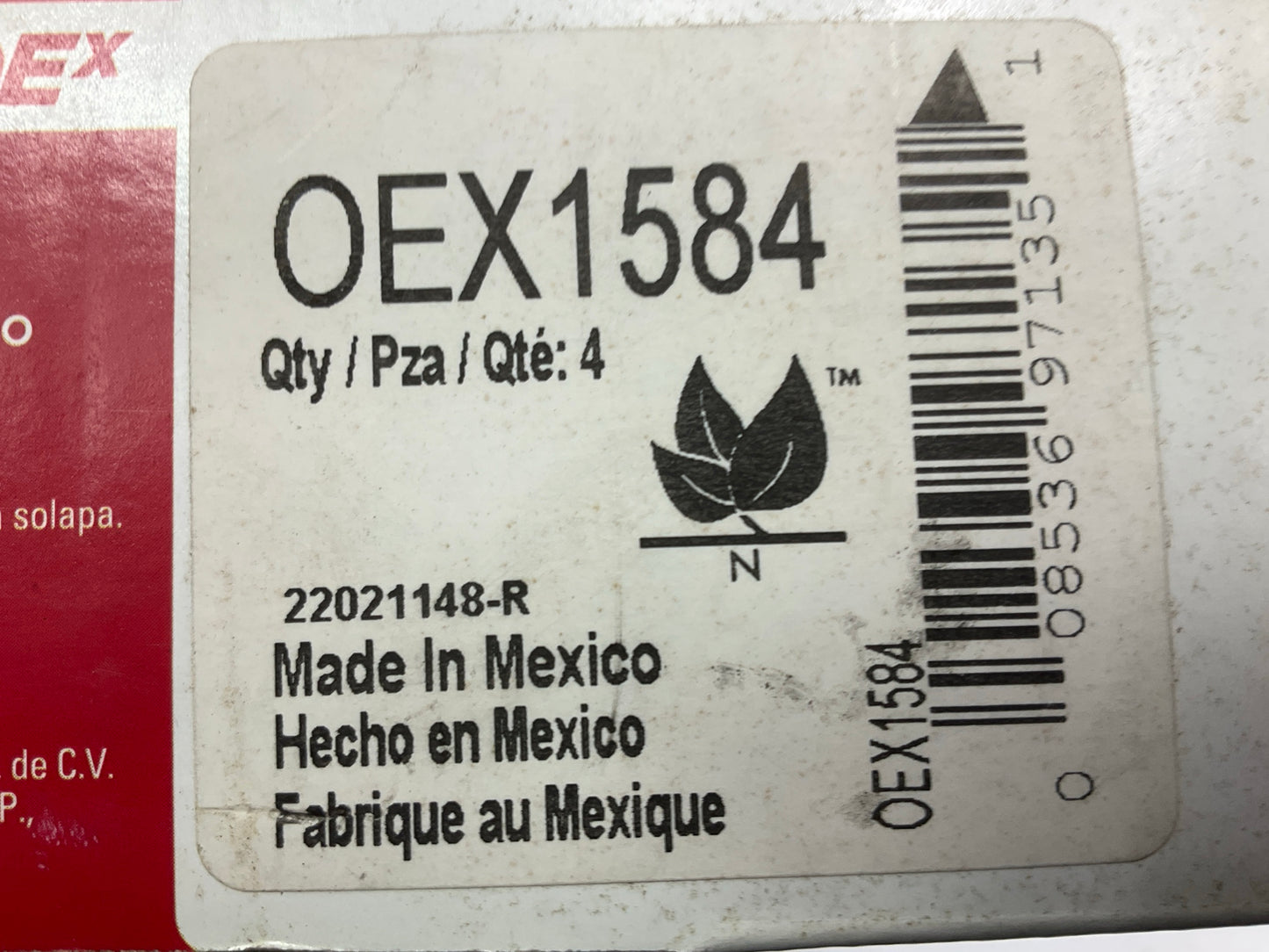 Wagner OEX1584 Front Ceramic Disc Brake Pads